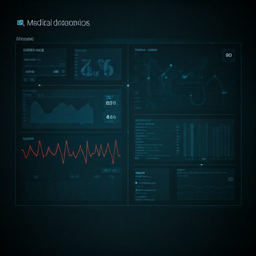 close up of a high resolution medical diagnostic screen showing vitals and health data in a clean UI